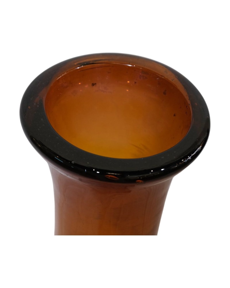 20th Century Amber Glass Vase with Elegant Shape - 3/5