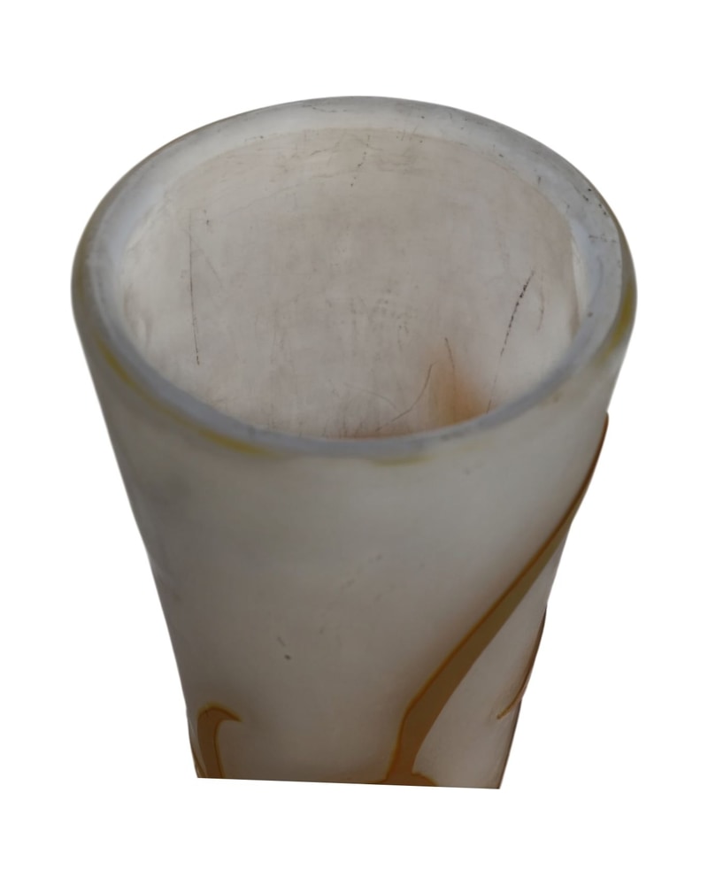Yellow Glass Vase by Gallé - 8/9