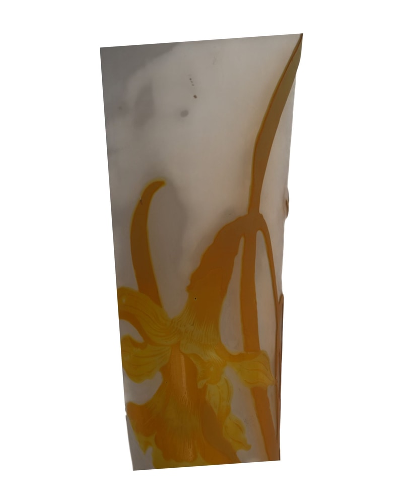 Yellow Glass Vase by Gallé - 7/9