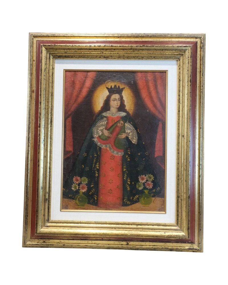 Colonial Religious Painting, 19th Century