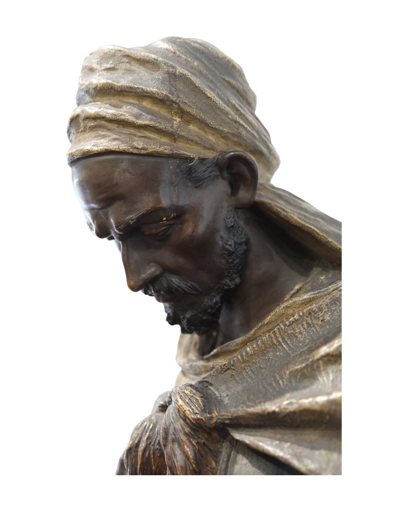 estatua-de-arabe-de-friedrich-goldscheider-siglo-xix