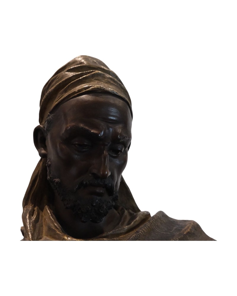 estatua-de-arabe-de-friedrich-goldscheider-siglo-xix