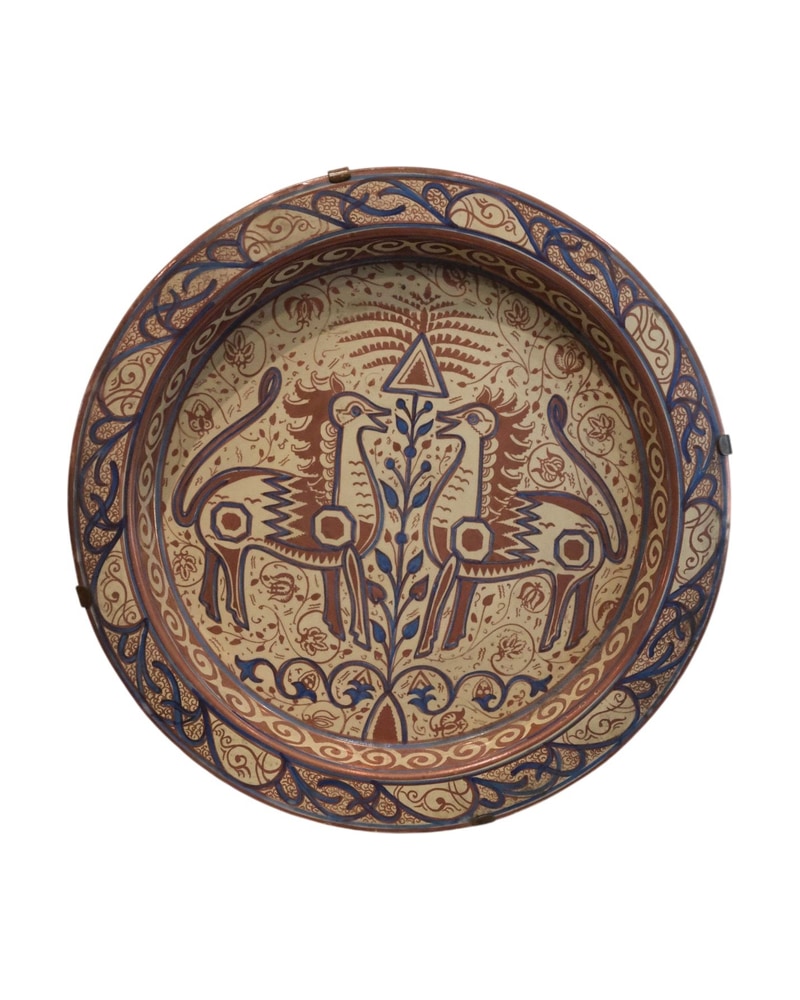 Spanish Terracotta Plate, 19th Century, Spitzer Collection