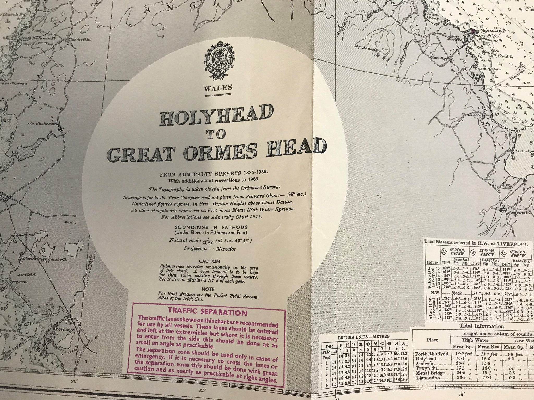 carta-nautica-de-1961-gales-holyhead-a-great-ormes-head