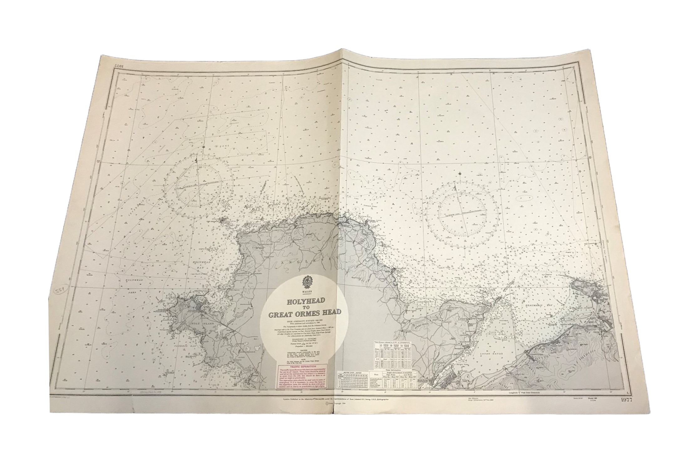 Nautical Chart from 1961, Wales: Holyhead to Great Ormes Head