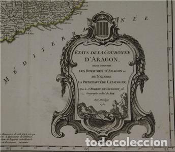 Map 1757 of the Crown of Aragon by Robert de Vaugondy