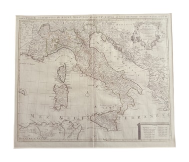 Map of Italy by Delisle, Covens & Mortier, 1700