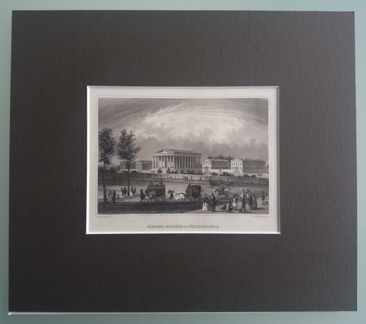 Set of 5 Engravings of American Places from the 19th Century