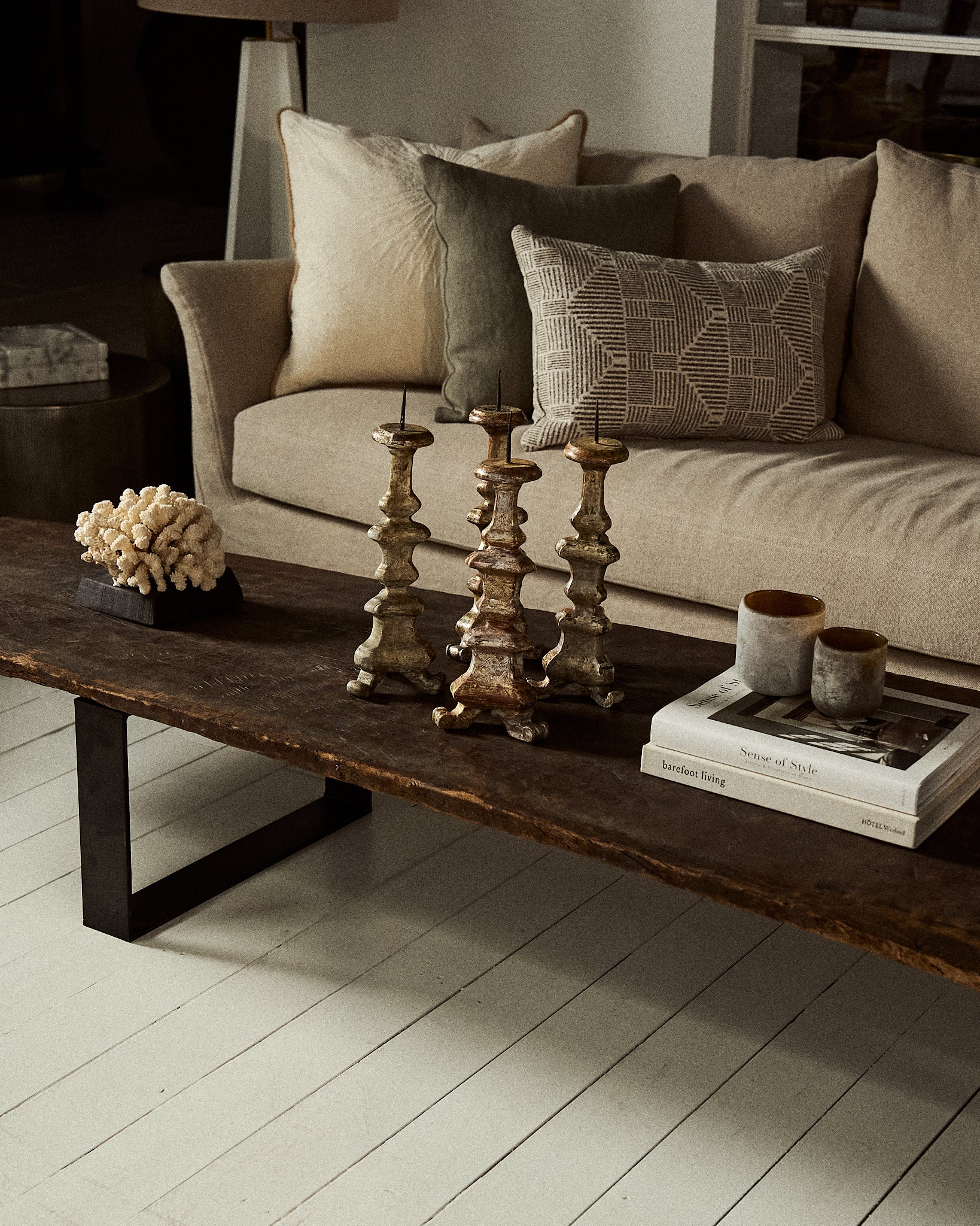 Mesa de Centro del Siglo XXI en Madera Recuperada y Hierro - 2