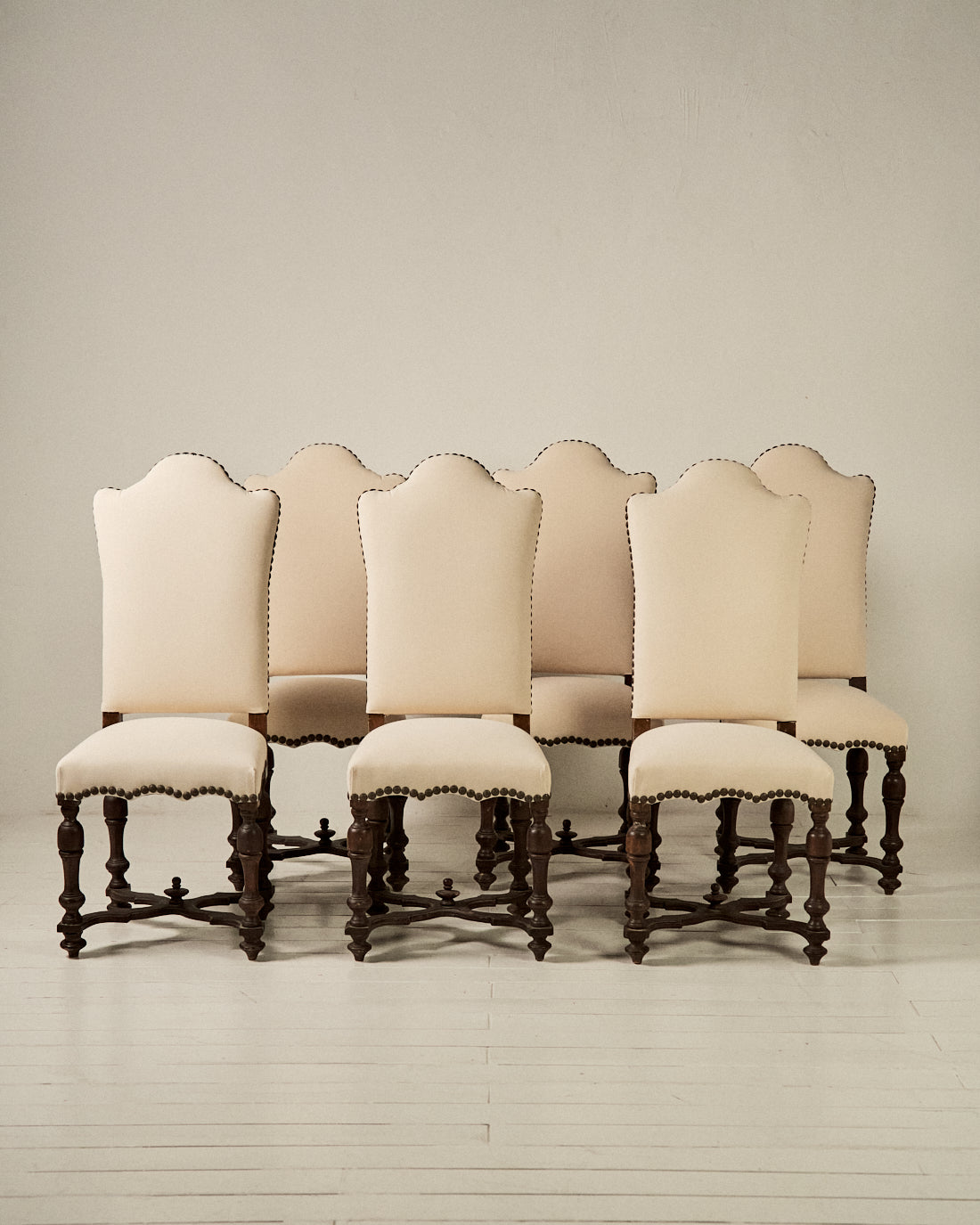 Silla de Nogal Os de Mouton del Siglo XX | Set de 6