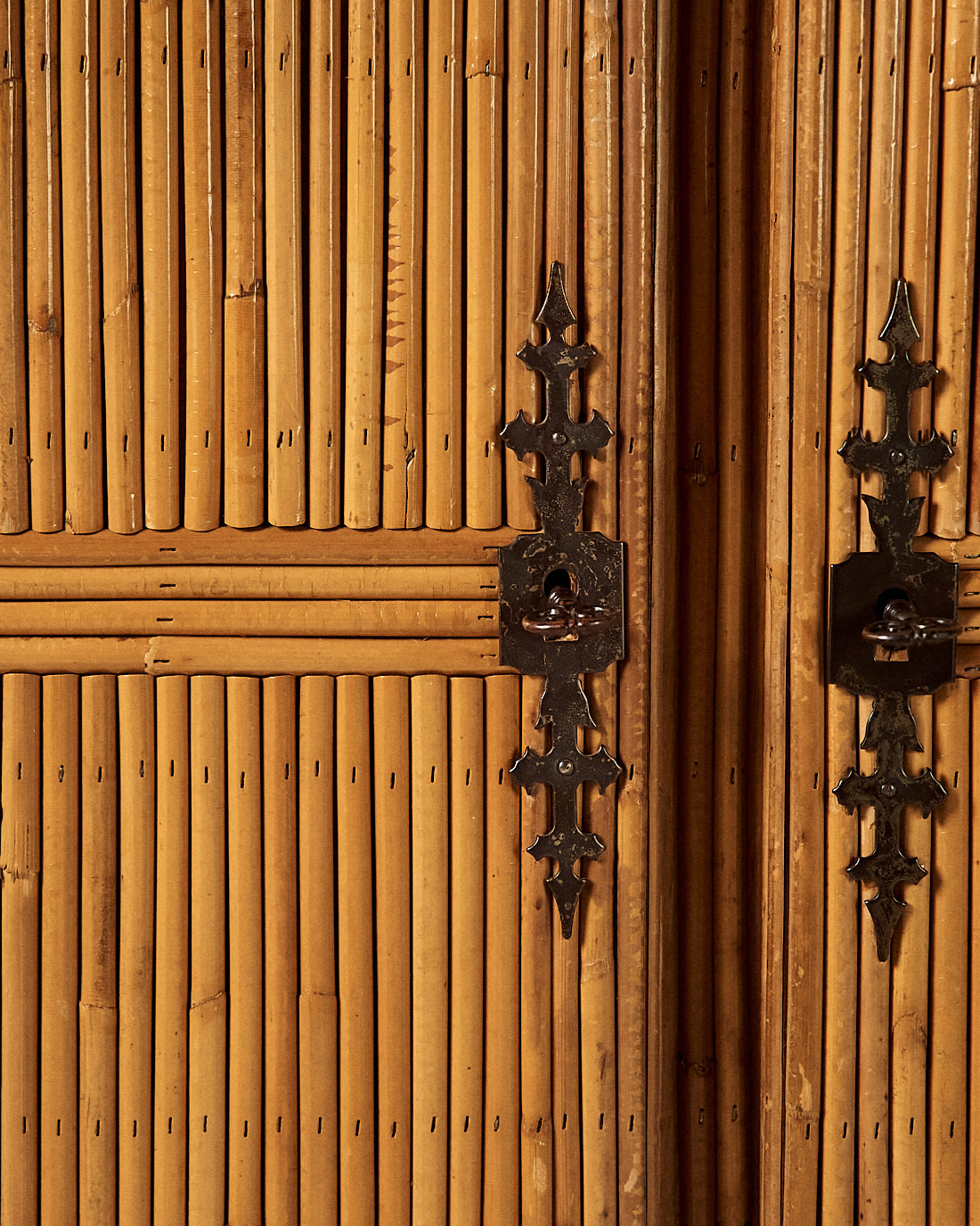 Armario Francés de Bambú de la Década de 1950 - 2