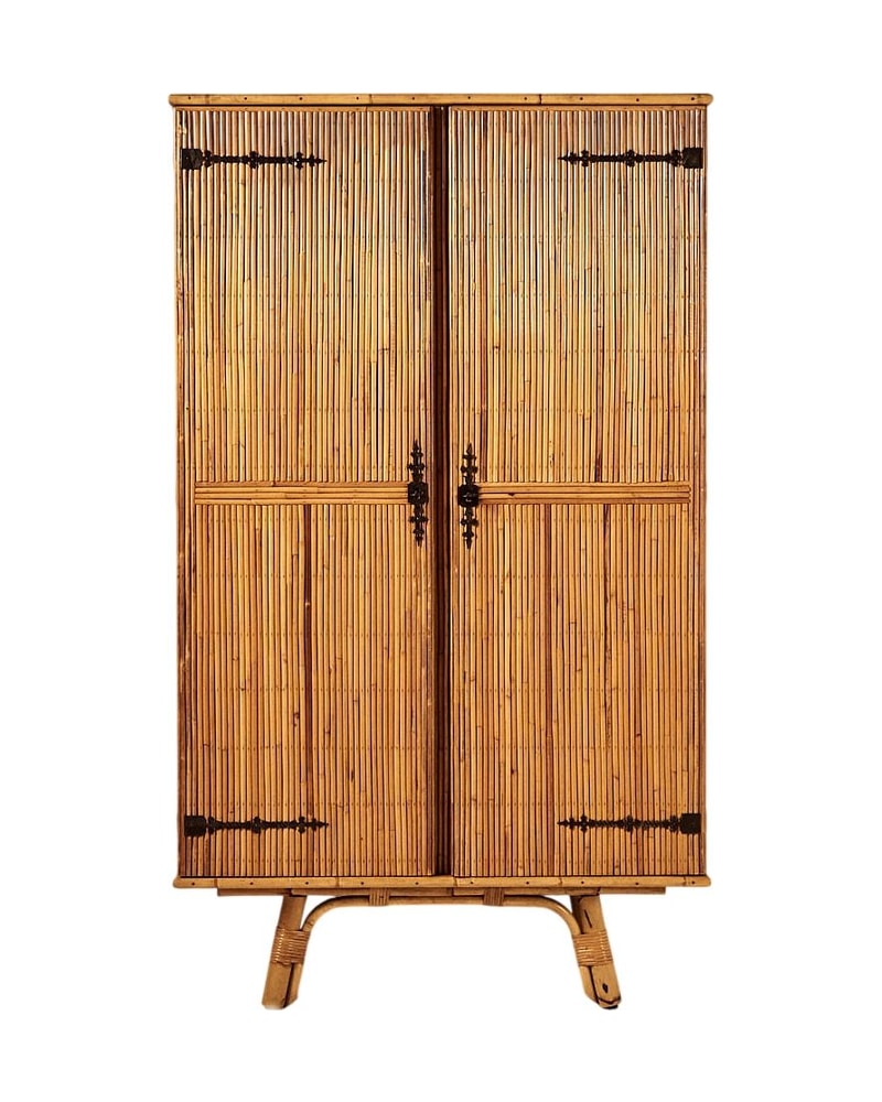 French Bamboo Wardrobe from the 1950s