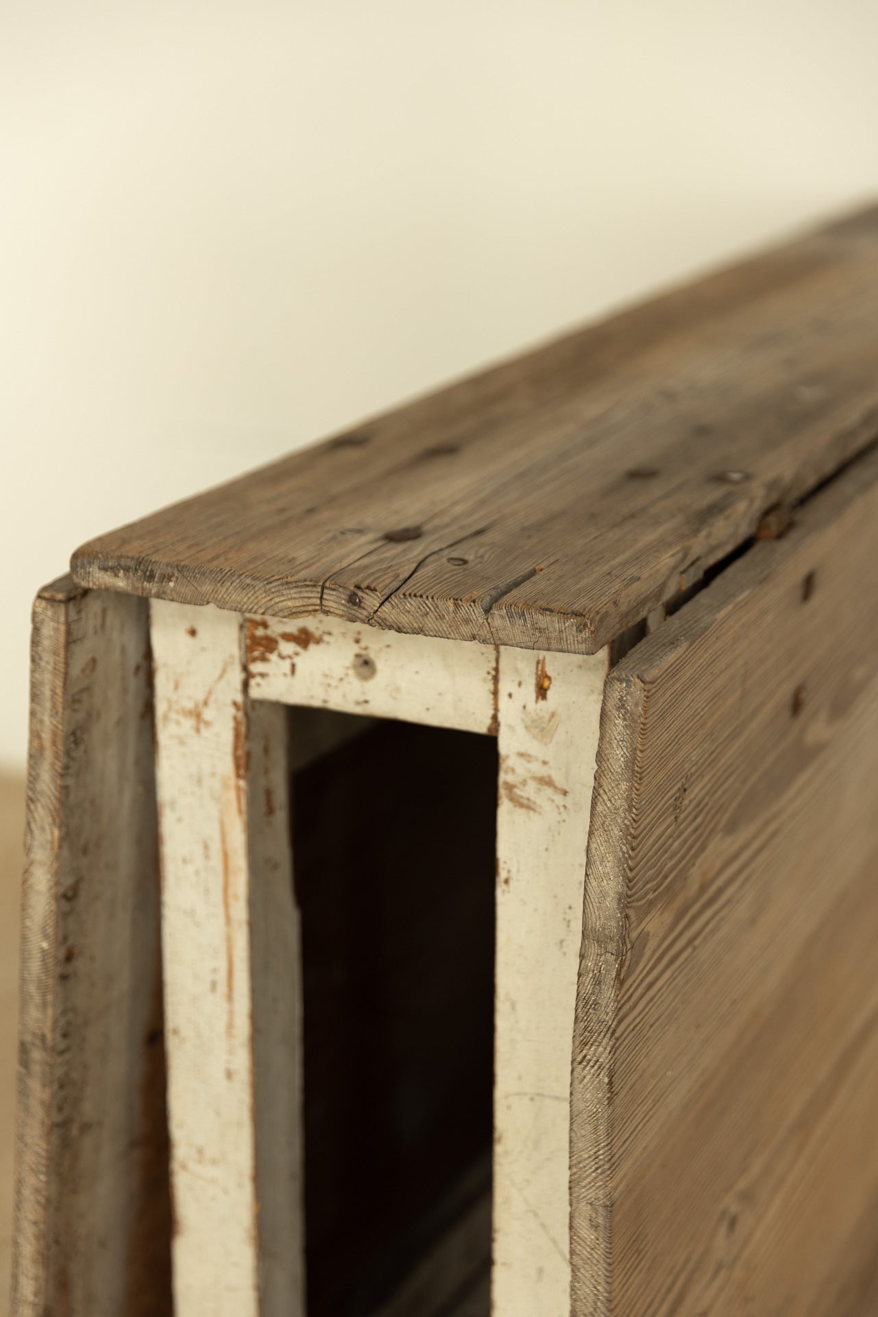 Mesa Abatible Sueca del Siglo XVIII en Madera de Pino - 4