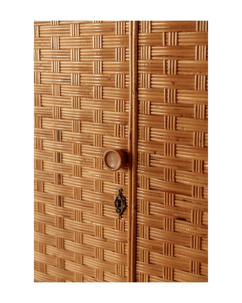 Bamboo and Rattan Wardrobe from the 20th Century - 6/6
