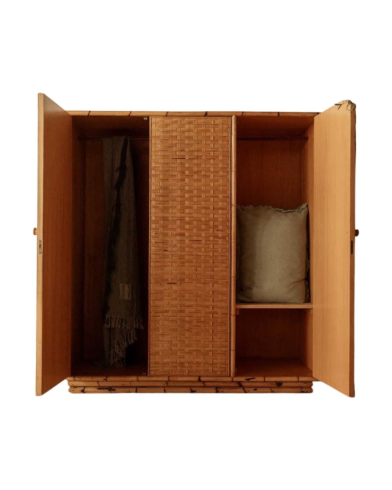 Bamboo and Rattan Wardrobe from the 20th Century - 3/6