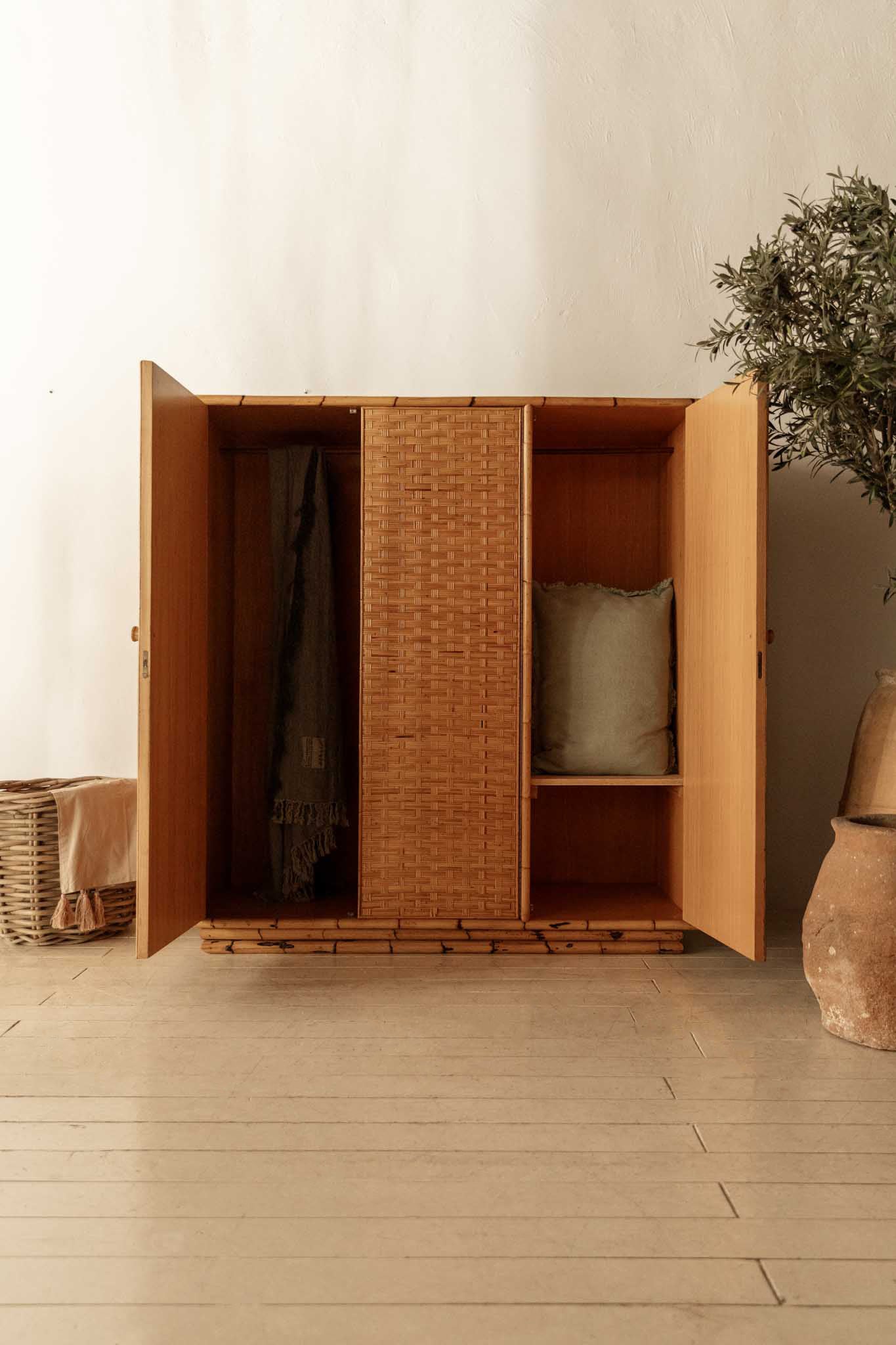 Armario de Bambú y Ratán del Siglo XX - 3