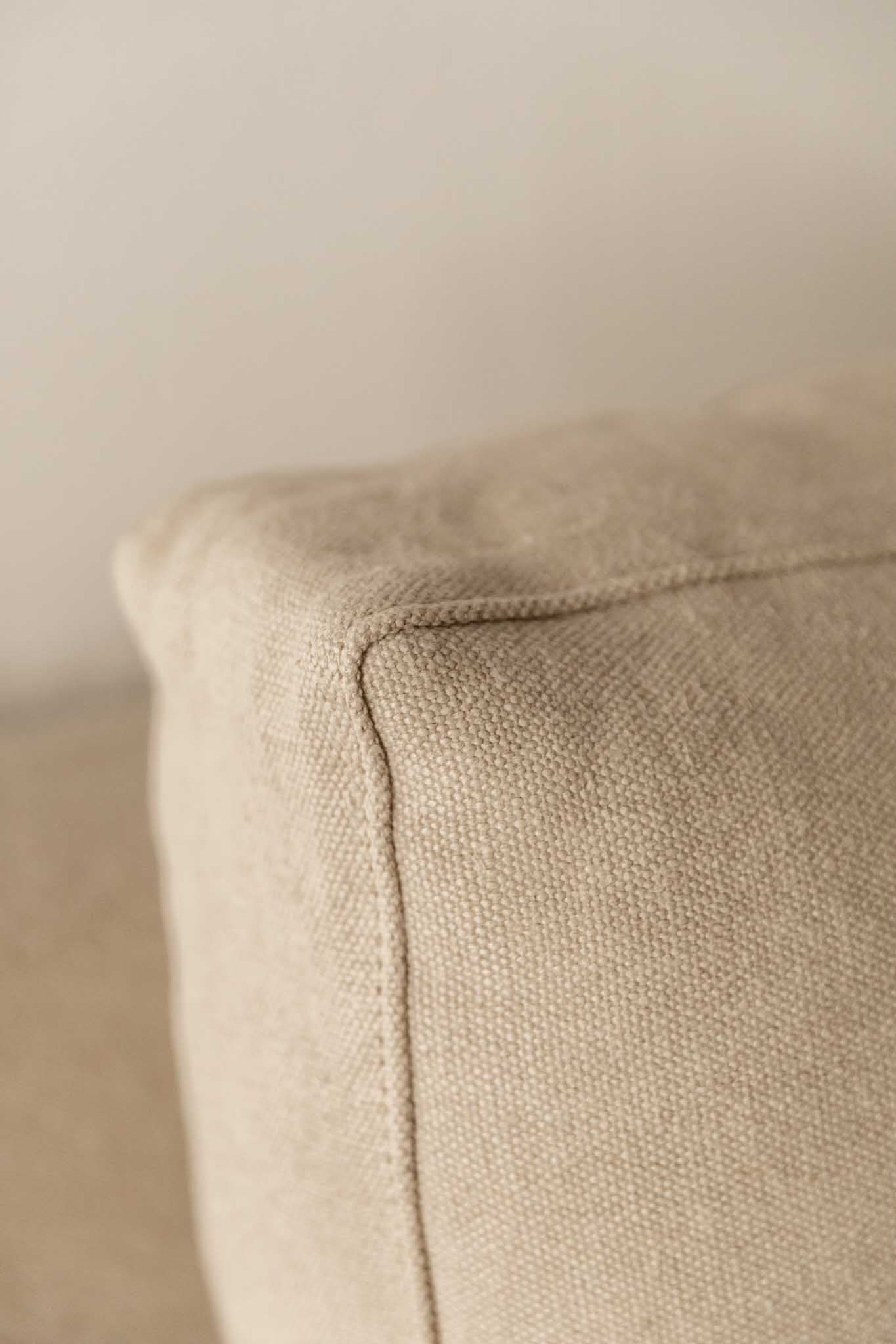 Sofá de Lino Desenfundable del Siglo XXI con Brazo Ancho - 4