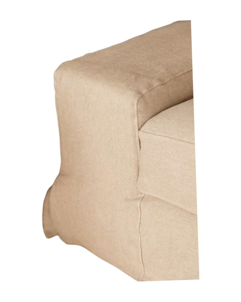Removable Linen Sofa from the 21st Century with Wide Arm - 6/12
