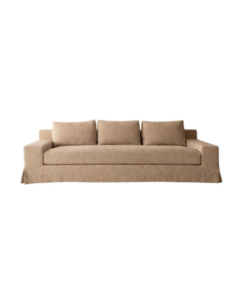 Removable Linen Sofa from the 21st Century with Wide Arm - 2/12