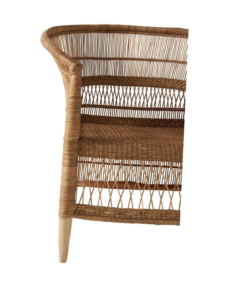 21st Century Rattan Armchair with Curved Backrest - 3/7