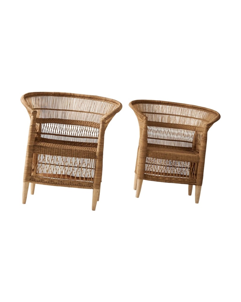 21st Century Rattan Armchair with Curved Backrest - 2/7