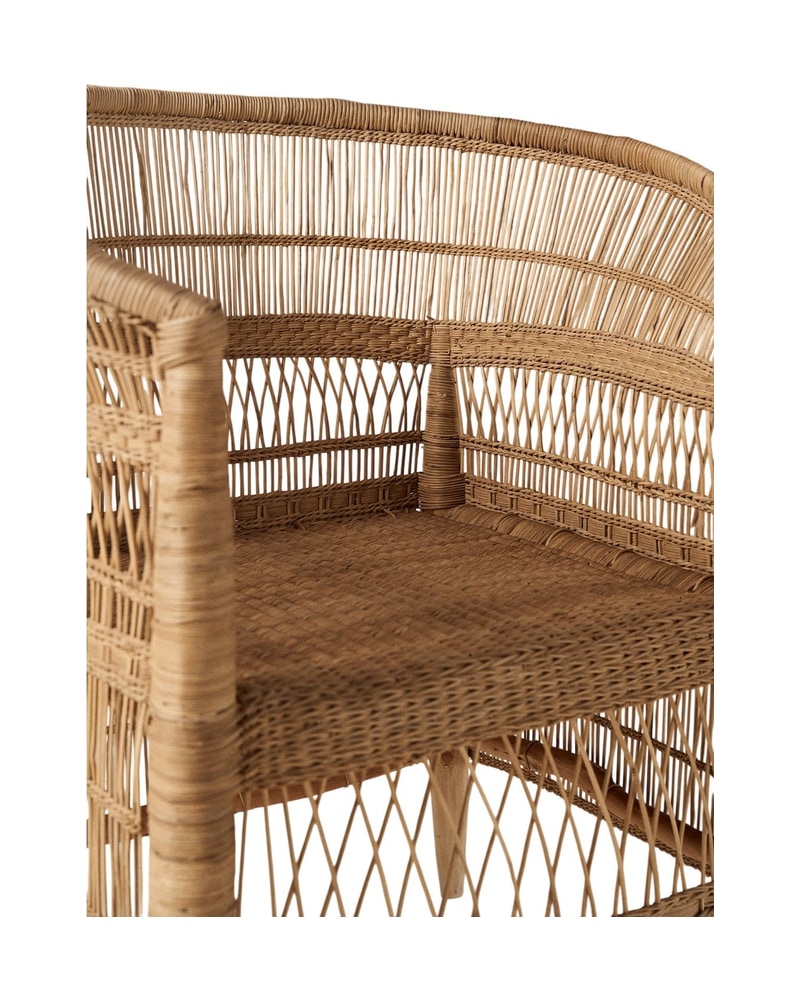 21st Century Rattan Armchair with Curved Backrest - 4/7