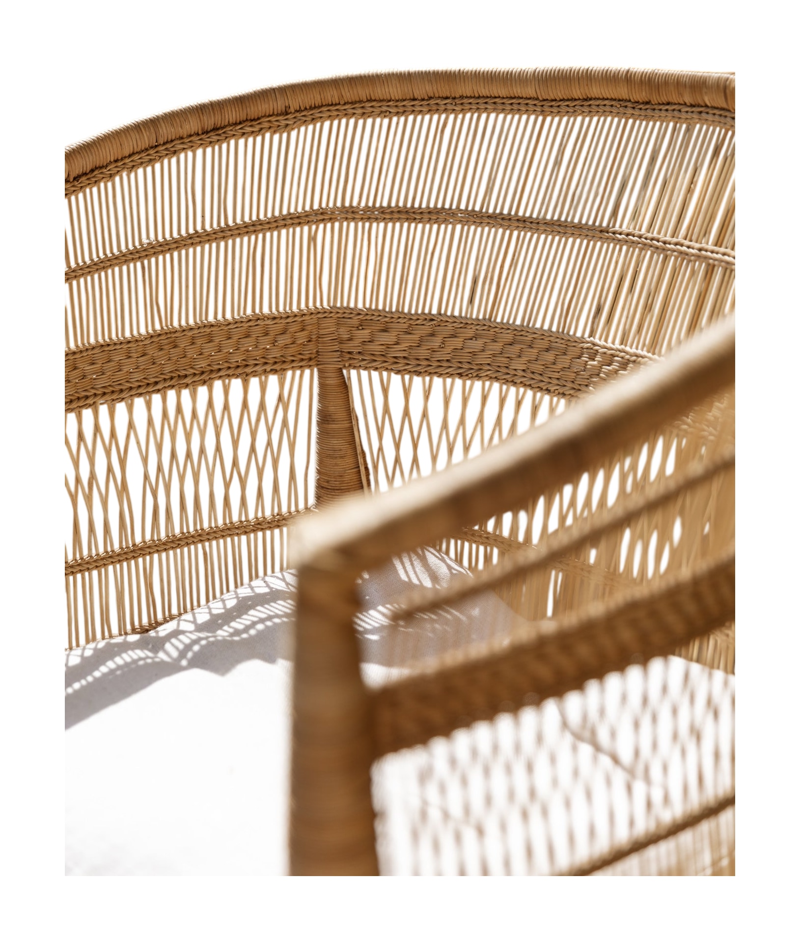 21st Century Rattan Armchair with Curved Backrest - 6/7