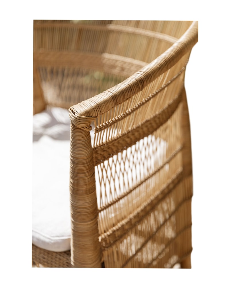 21st Century Rattan Armchair with Curved Backrest - 5/7