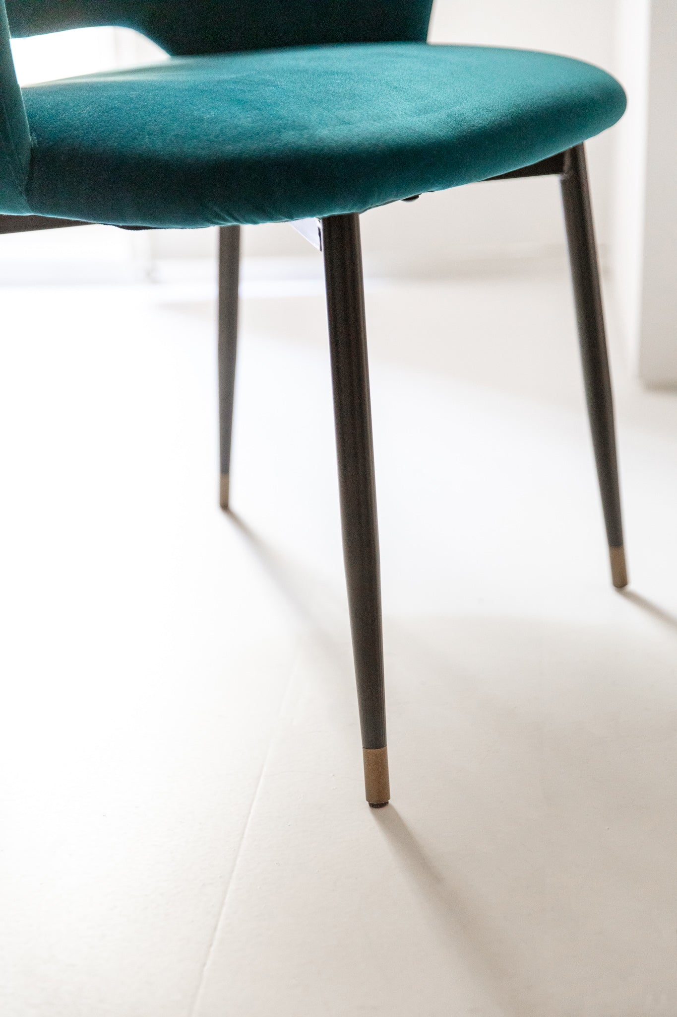 Silla de Terciopelo del Siglo XXI con Estructura de Hierro - 2