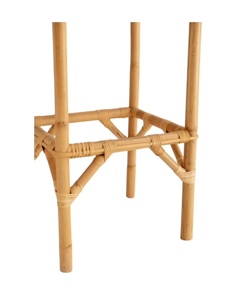 21st Century Rattan Stool with Curved Backrest - 4/6