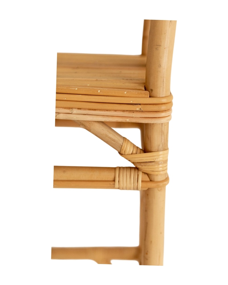 21st Century Rattan Stool with Curved Backrest - 6/6