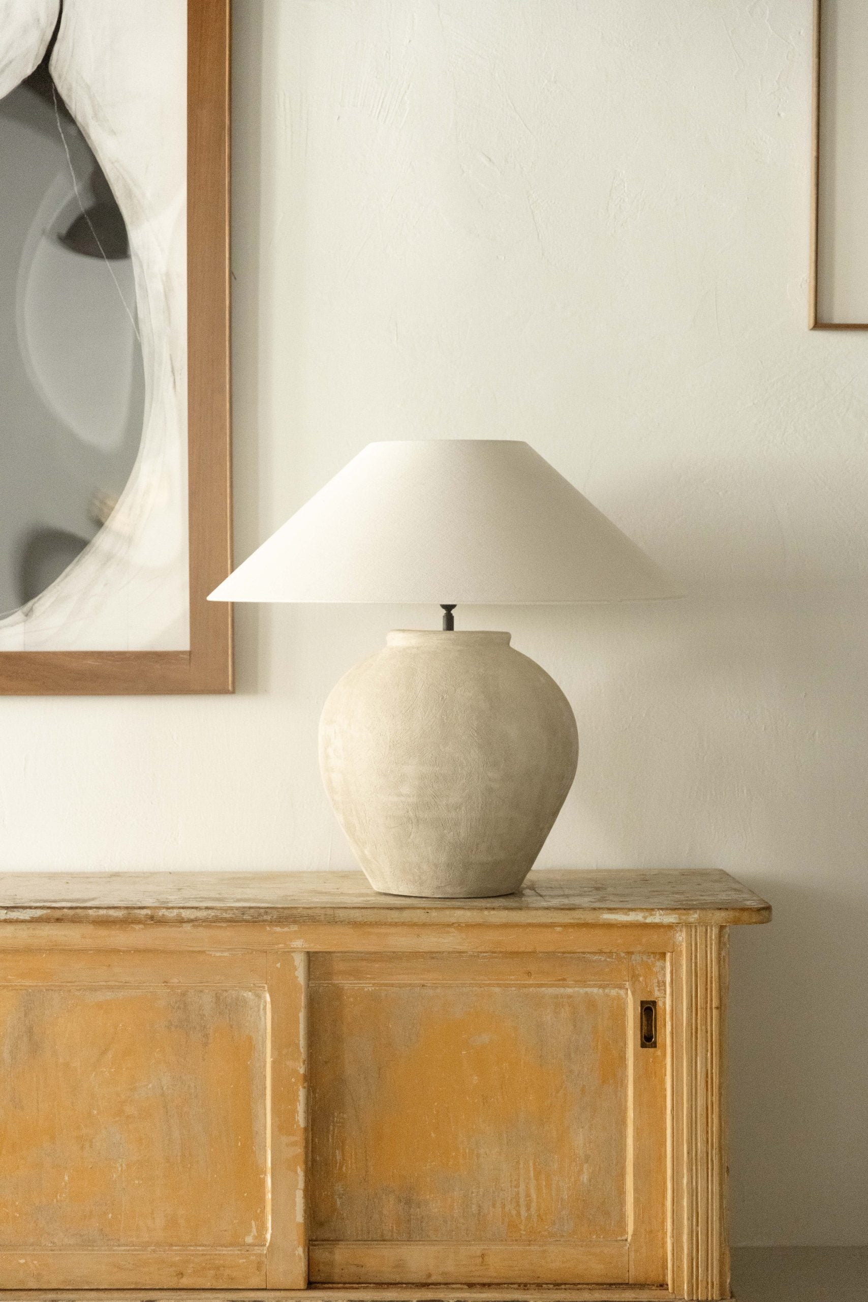 BASE DE LÁMPARA CERÁMICA BEIGE XL