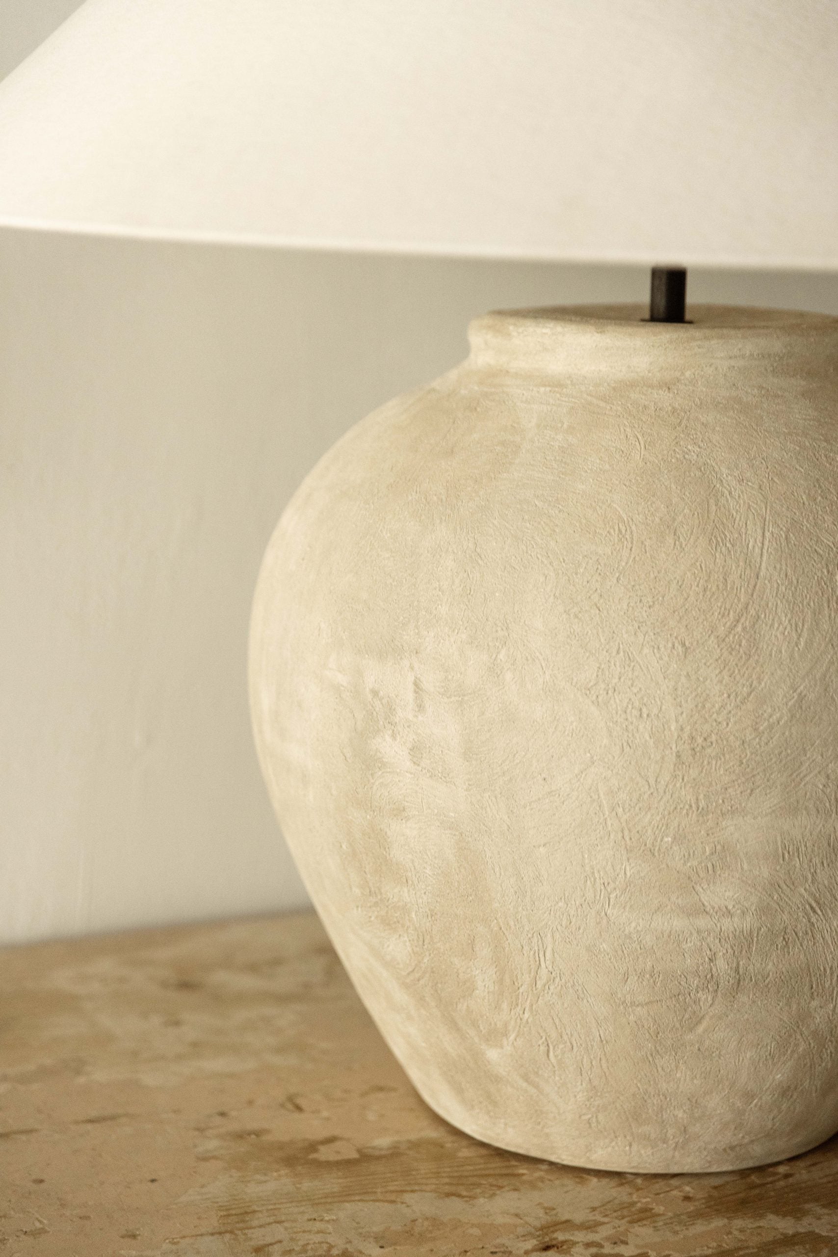 BASE DE LÁMPARA CERÁMICA BEIGE XL - 2