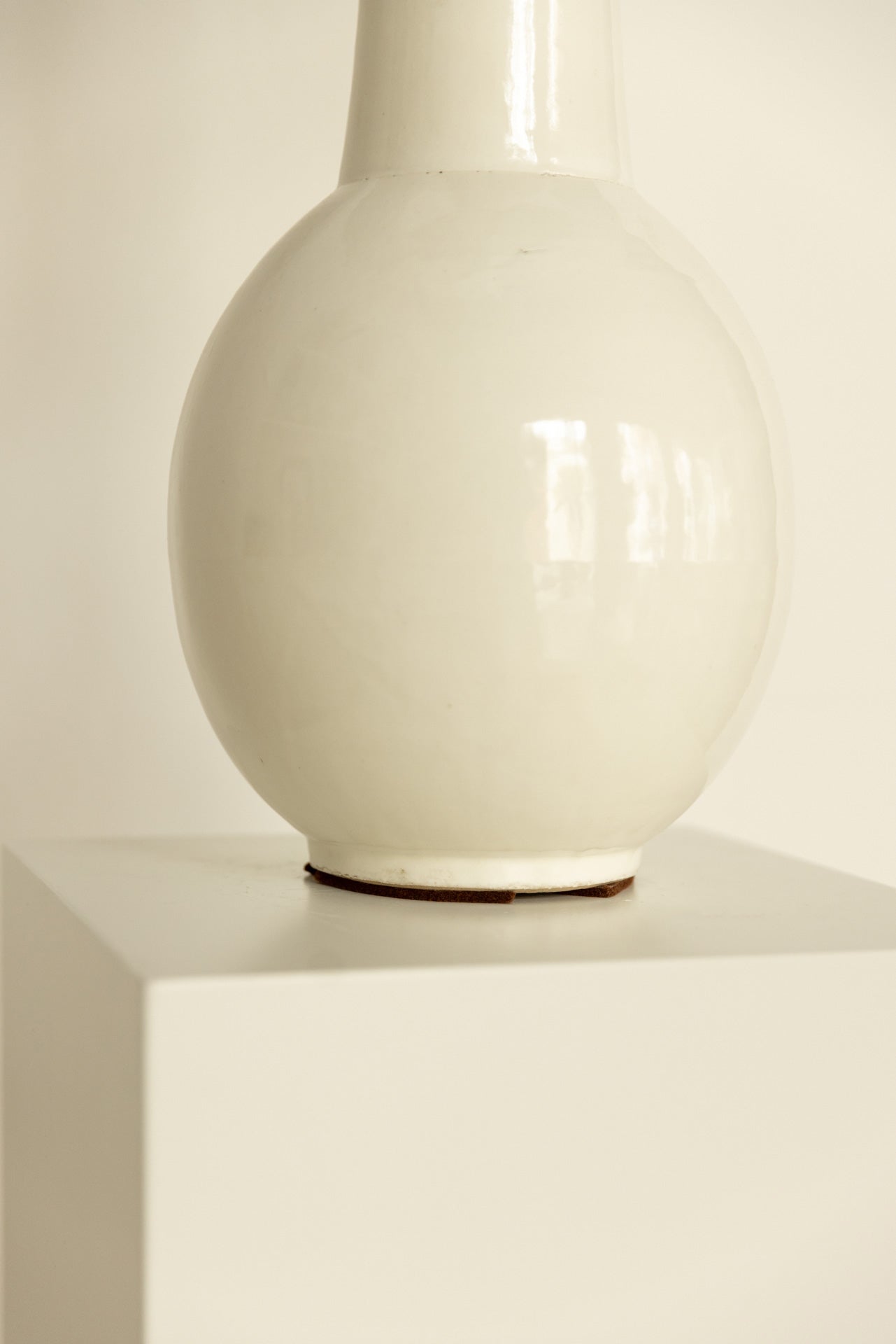 Base de Lámpara Cerámica del Siglo XXI en Color Crema - 3