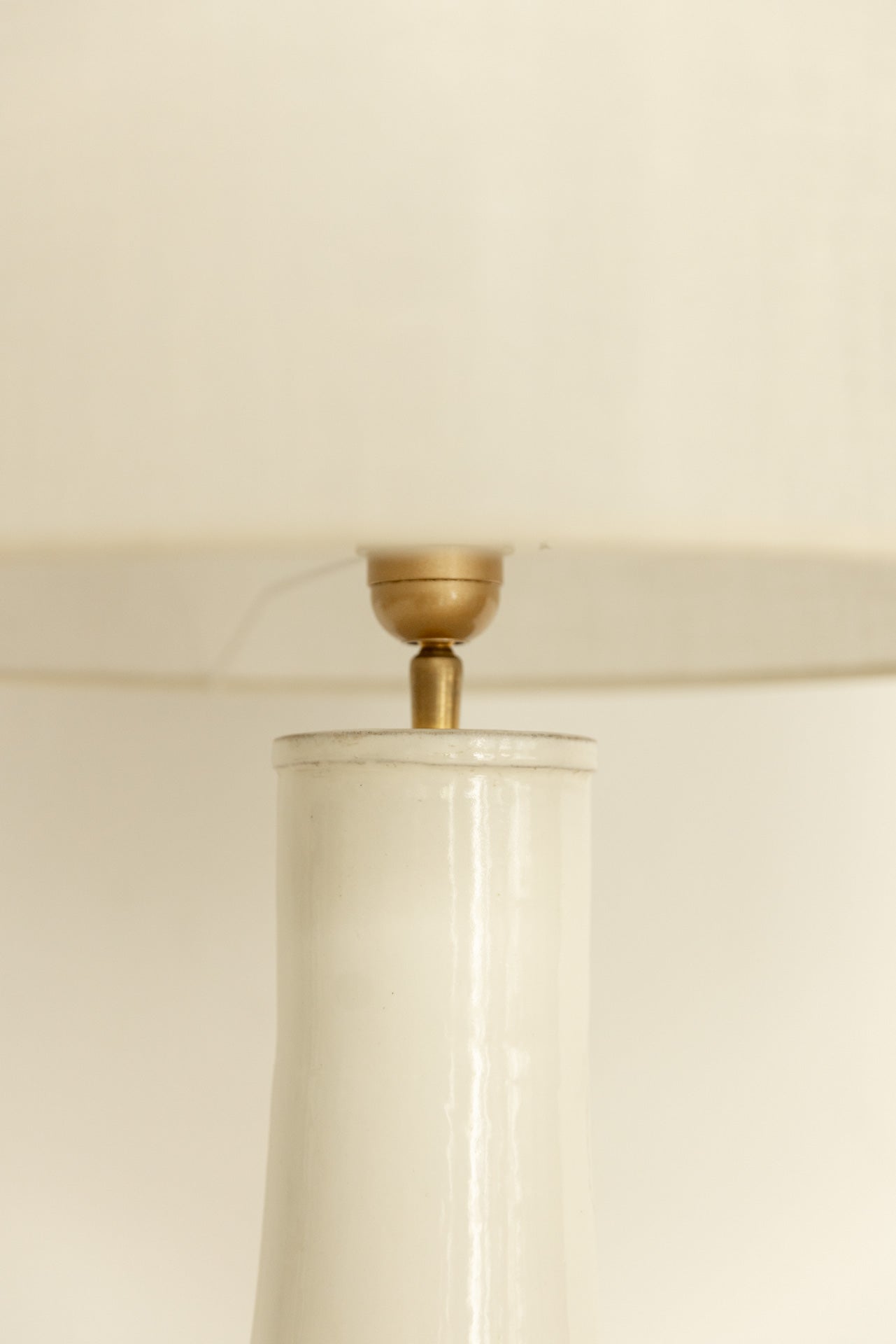 Base de Lámpara Cerámica del Siglo XXI en Color Crema - 2