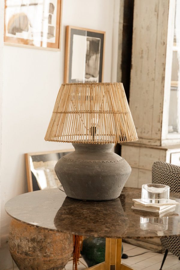 Base de Lámpara Cerámica del Siglo XXI en Gris