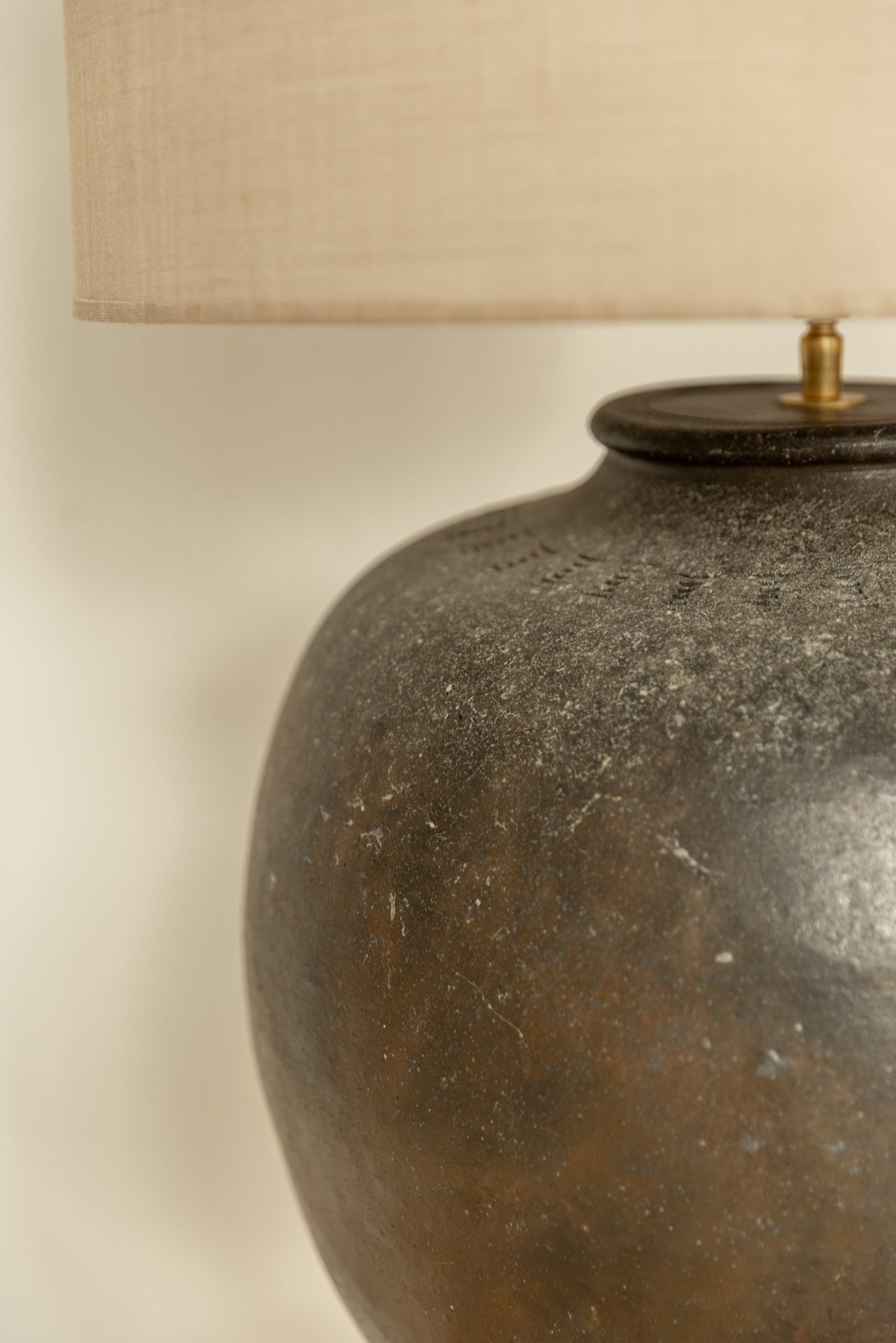 Base de Lámpara Cerámica Marrón del Siglo XXI - 4