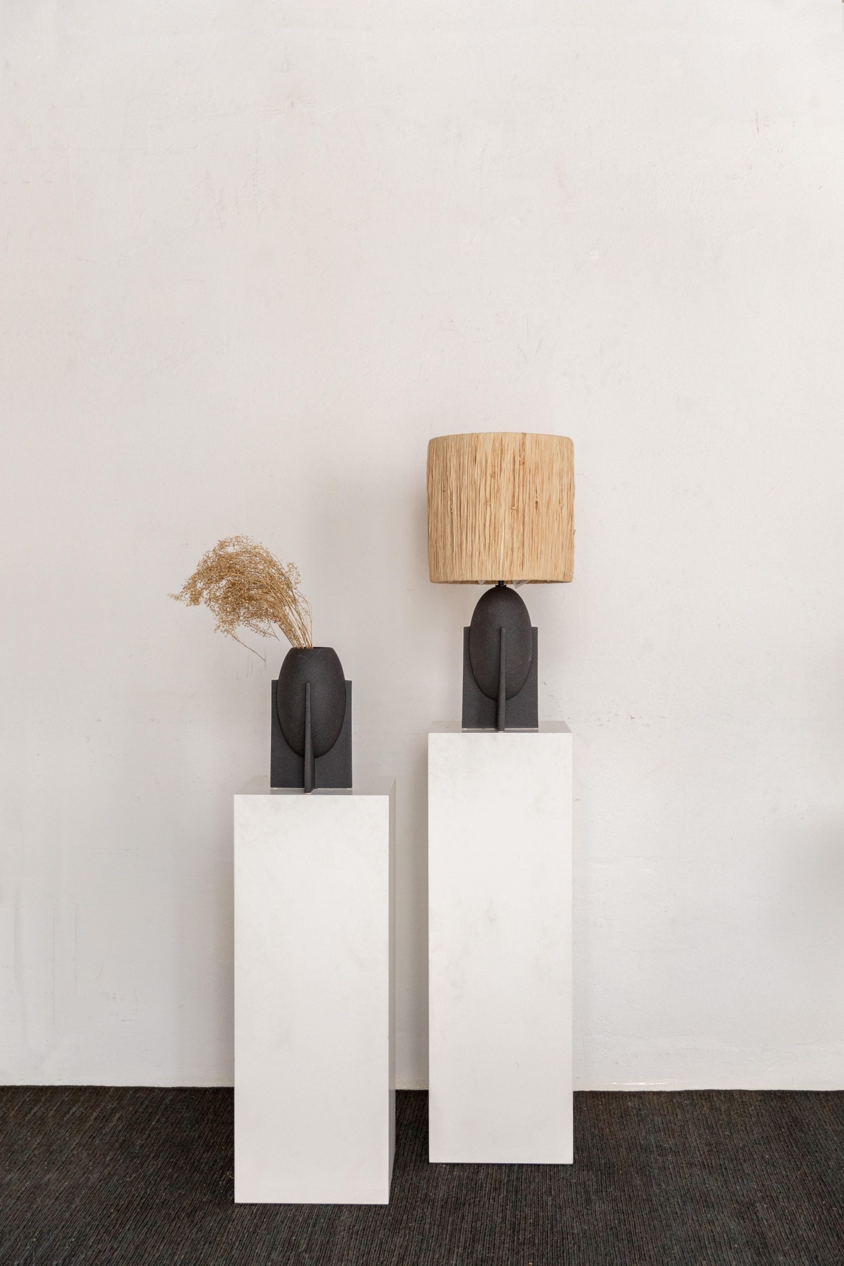 Base de Lámpara del Siglo XXI en Cerámica Gris Antracita - 3