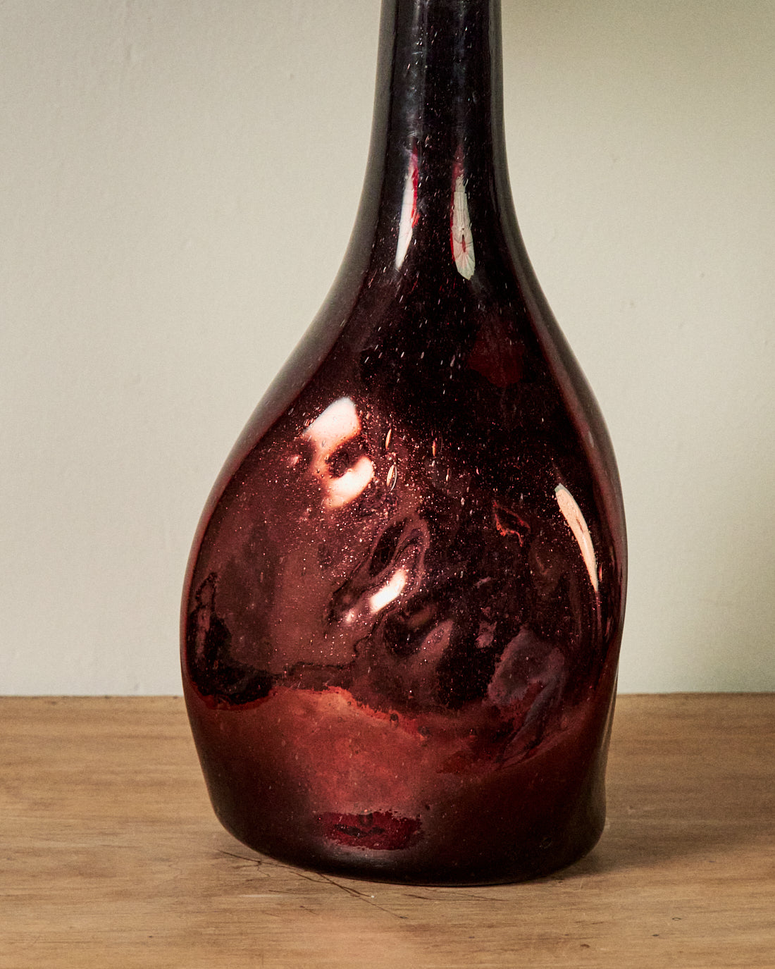 Base de Lámpara del Siglo XX en Vidrio Cromado Ámbar - 3