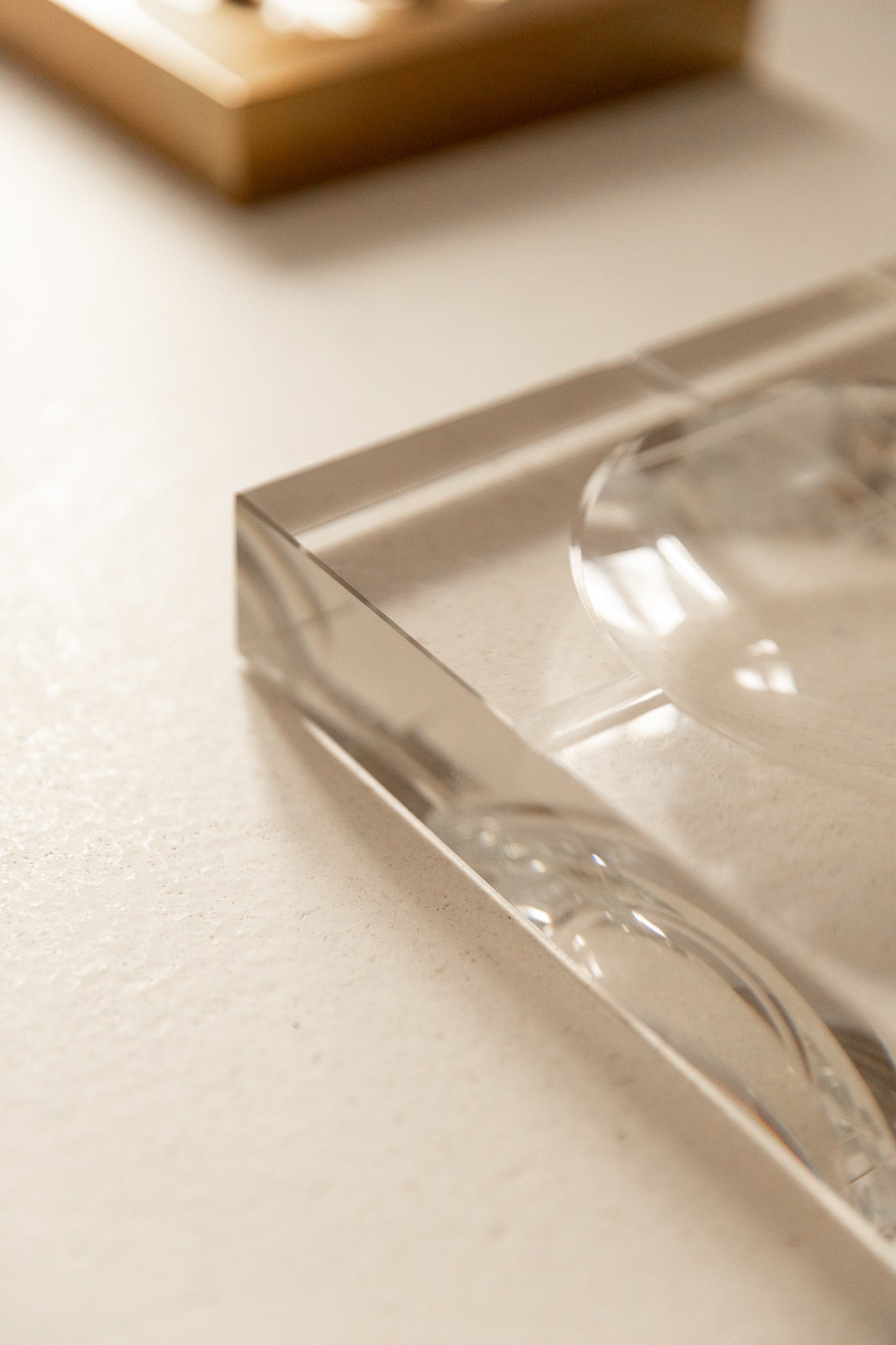 Cenicero del Siglo XX en Cristal Transparente Cuadrado - 2