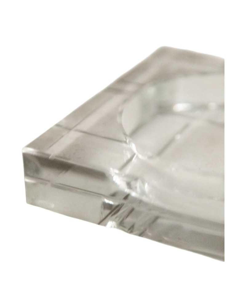 Small Square Ashtray from the 20th Century in Transparent Glass - 3/3