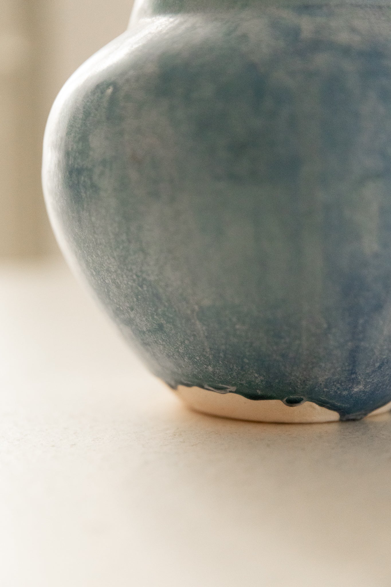 Jarrón de Cerámica del Siglo XX en Azul Francés - 3