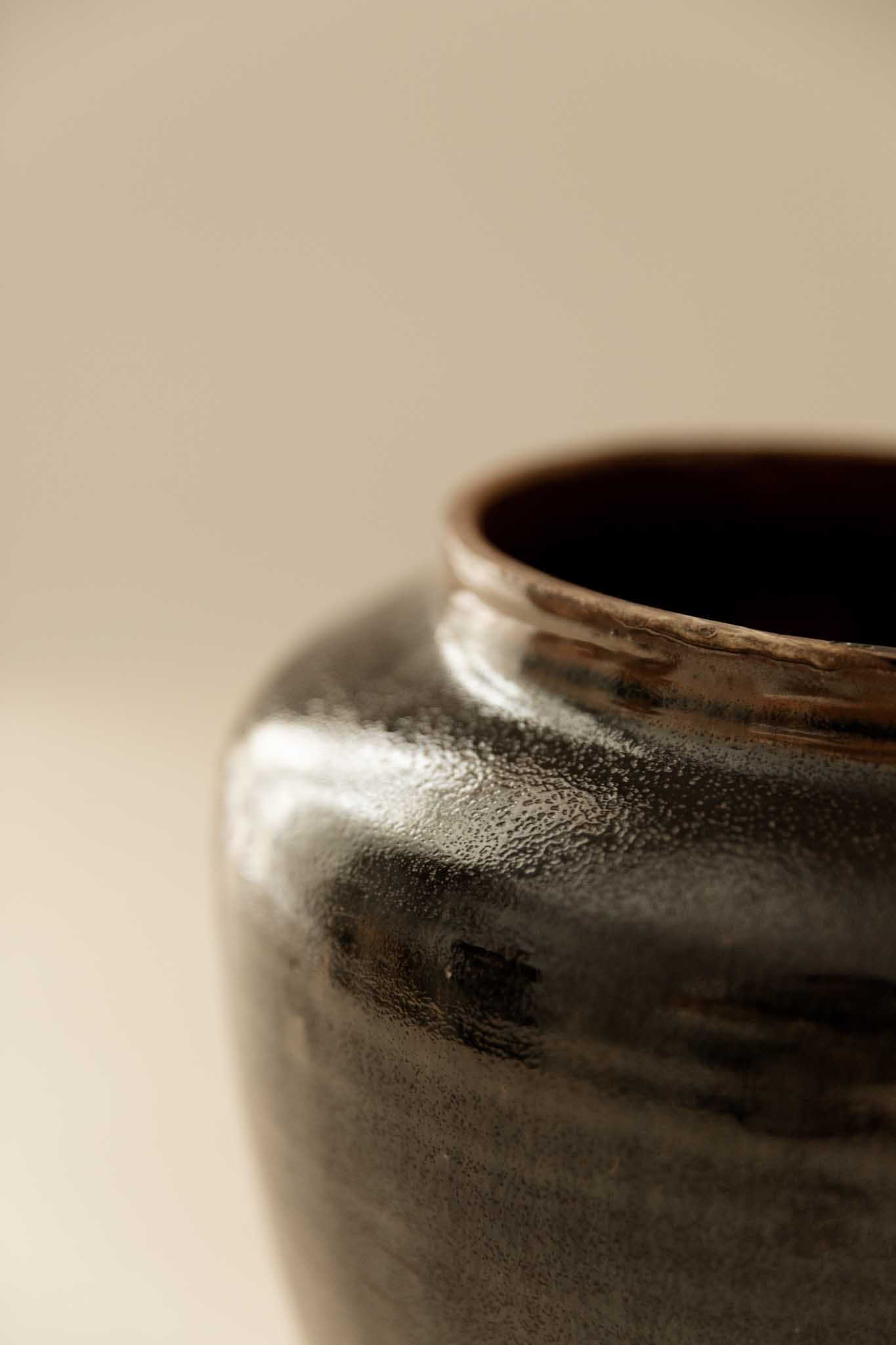 Colección de Jarrones Vintage del Siglo XX en Cerámica Negra - 5