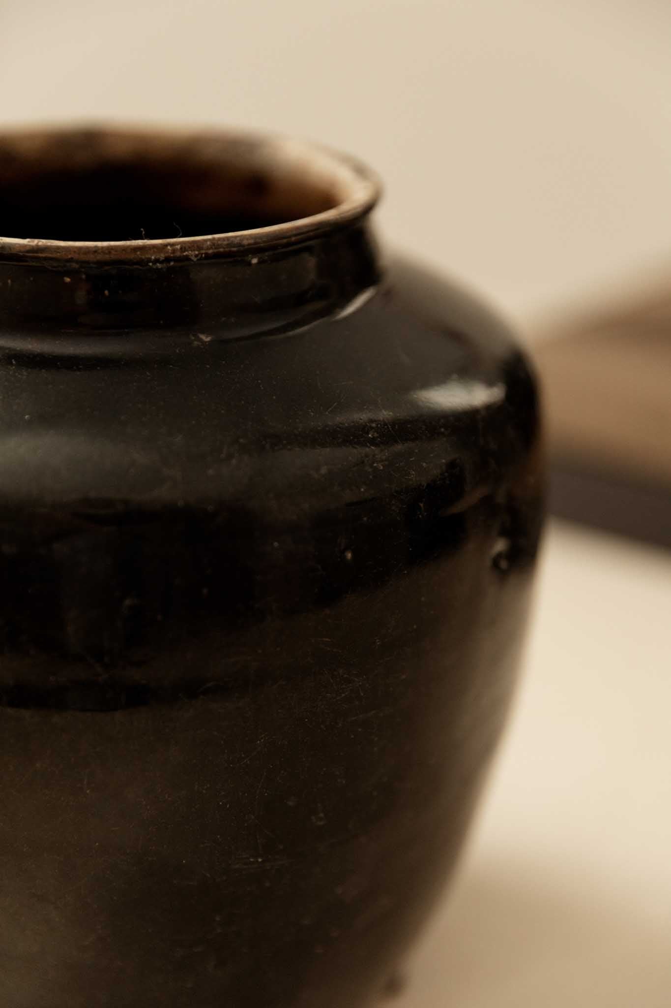 Colección de Jarrones Vintage del Siglo XX en Cerámica Negra - 3