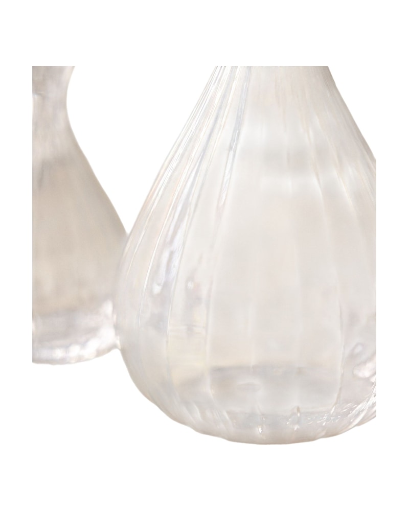 Collection of 21st Century Blown Glass Jugs with Wavy Finish - 6/7