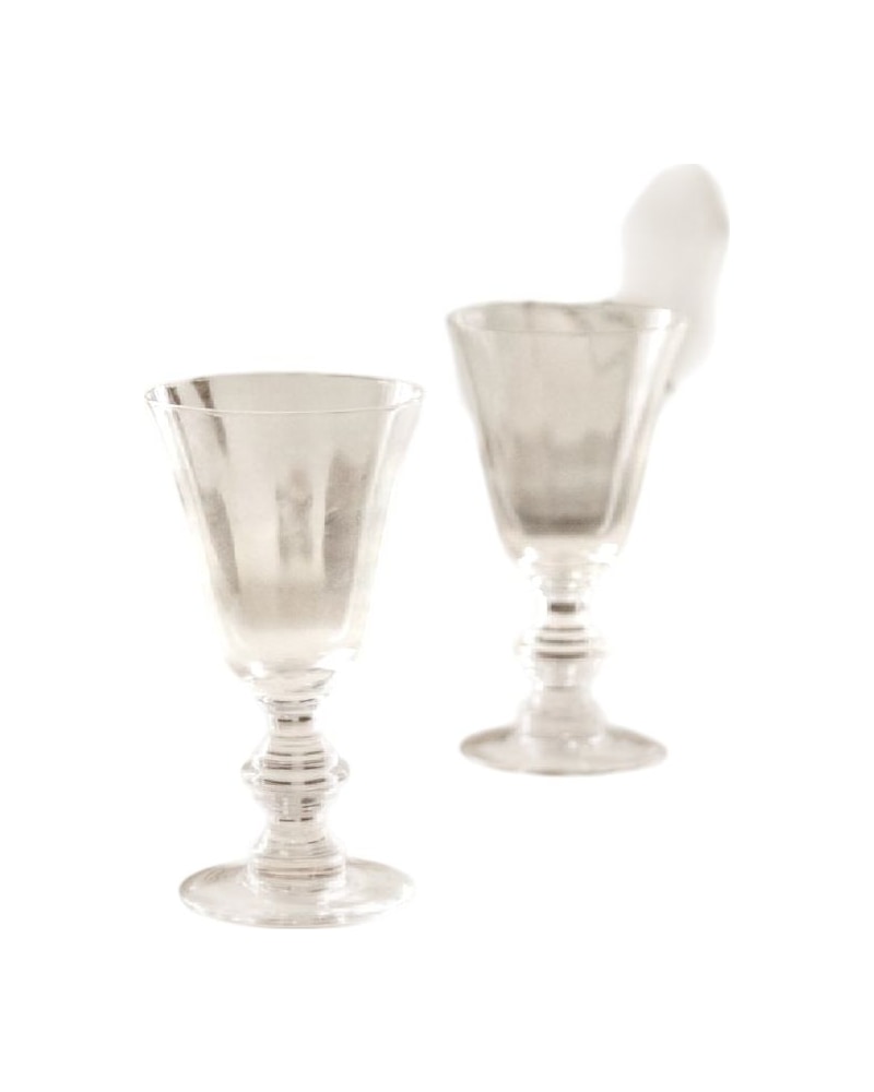 21st Century Wine Glass with Carved Stem
