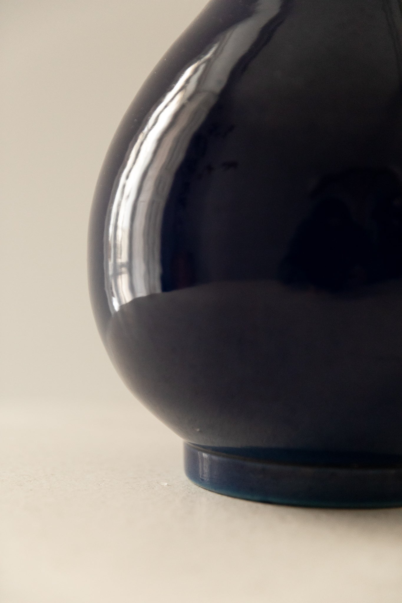 Jarrón de Porcelana del Siglo XXI Boca Estrecha Azul - 3