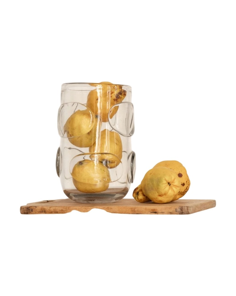 21st Century Glass Vase with Circular Details