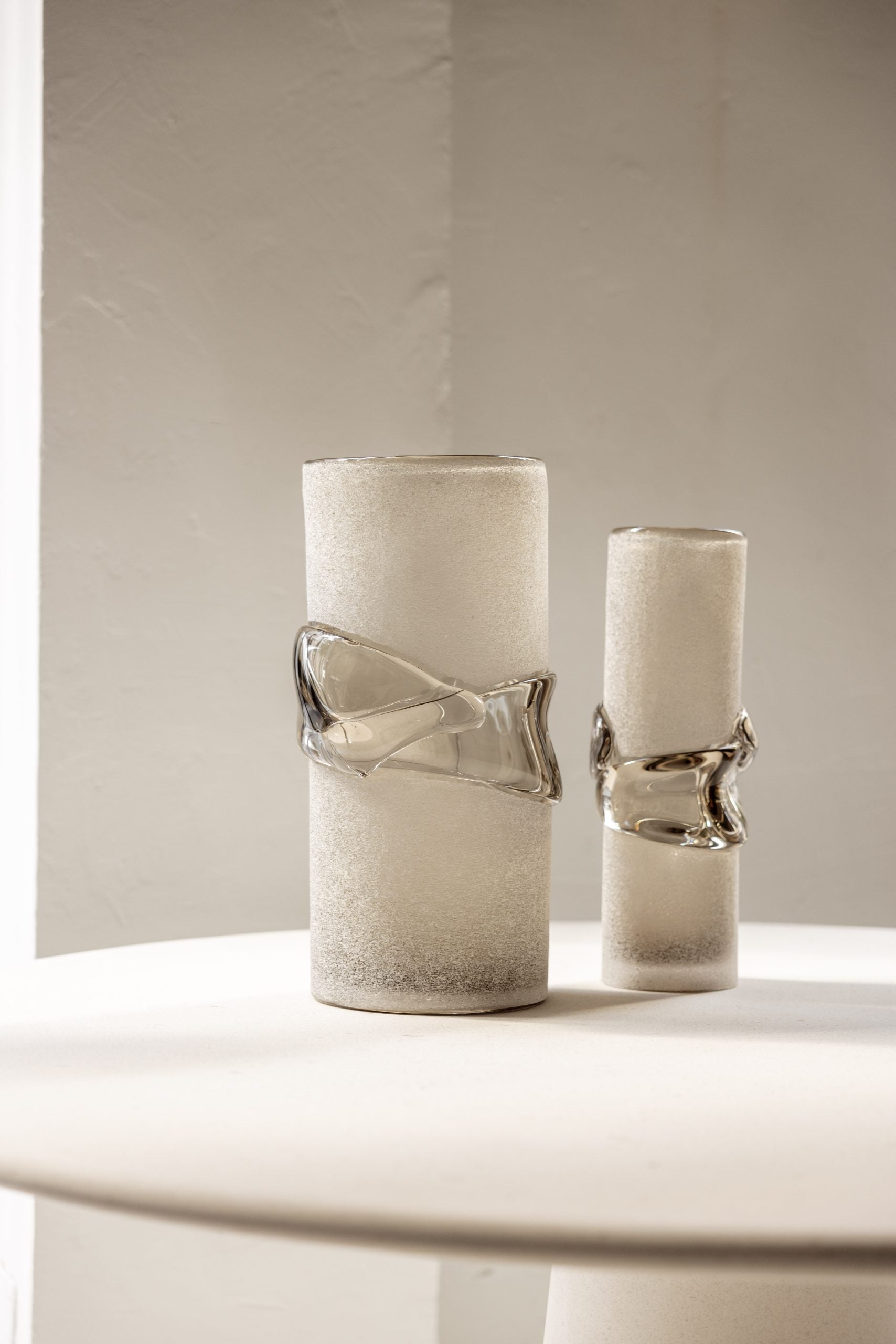 Jarrón de Vidrio Murano del Siglo XXI con Diseño Niebla