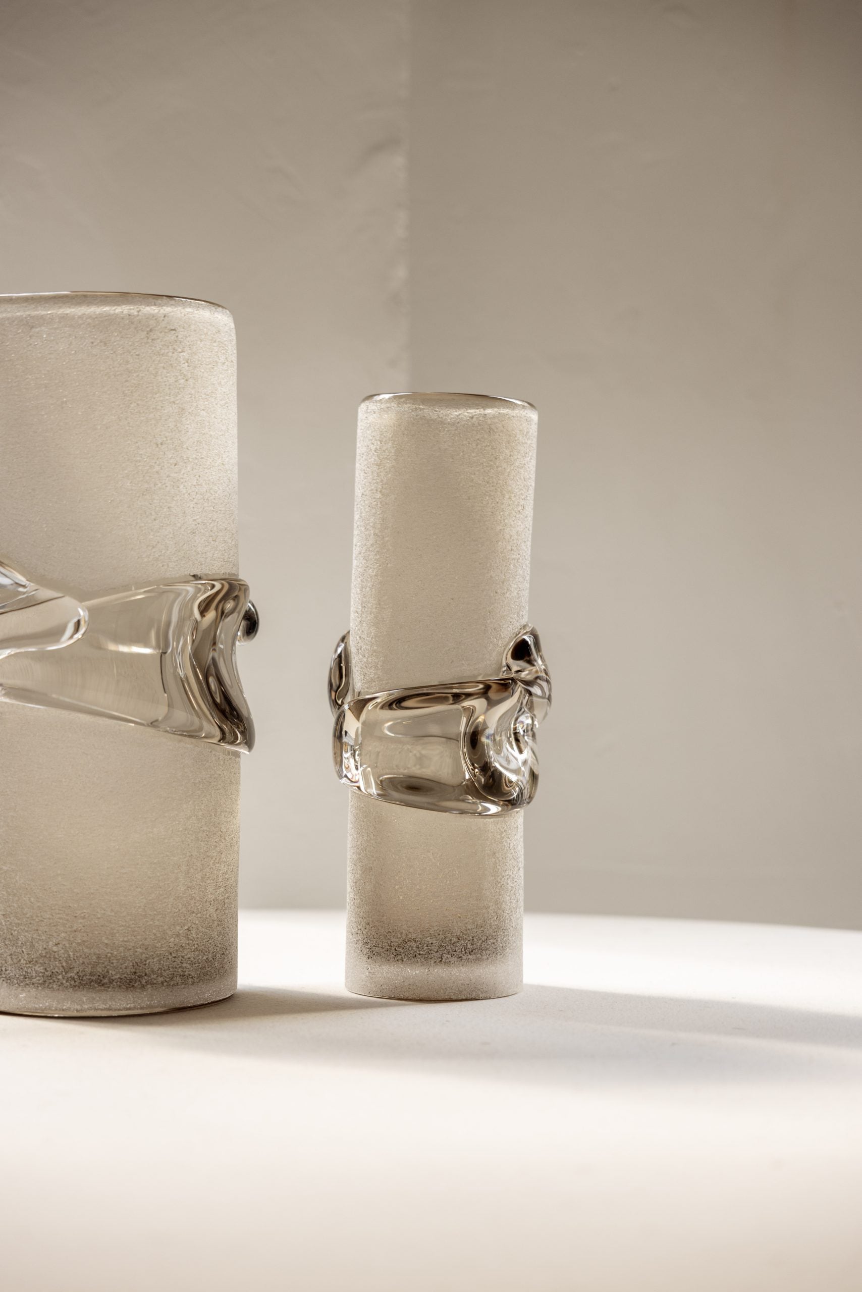 Jarrón de Vidrio Murano del Siglo XXI con Diseño Niebla - 3